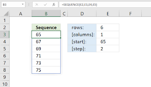 how to use the sequence function