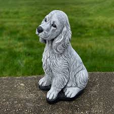 Garden Spaniel Statue Concrete Dog