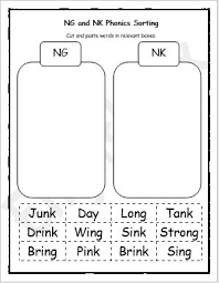 These word work activities for the ending nk word families that are so easily confused will help students practice reading and saying word families with ank, ink, onk and unk. Ng And Nk Phonics Word Ending Worksheet Englishbix