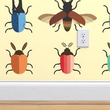 Wallpaper Victorian Beetle Entomology