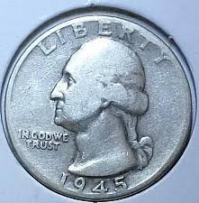 1945 Washington Silver Quarter Coin Value Prices Photos Info