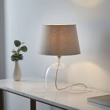 Clear Glass Base Table Lamp