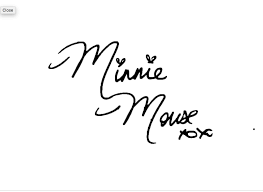 Minnie Mouse Face Character Signature | Disney characters signatures, Disney  face characters, Disney scrapbook