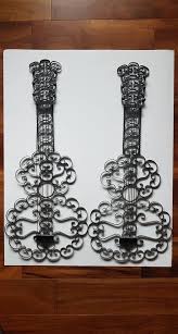 Wrought Iron Guitars Wall Art Décor