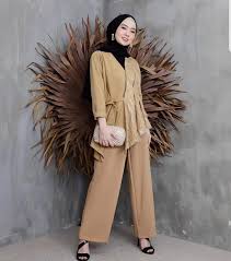 Baju muslim setelan celana wanita model terbaru. Felagia Set Setelan Wanita Jumpsuit Wanita Fashion Wanita Setelan Muslim Tunik Baju Celana Baju Wanita Brukat Baju Kondangan Lazada Indonesia
