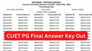 cuet pg 2023 final answer key out