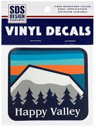 3 happy valley mountains decal