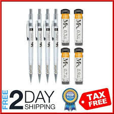 Essential Mechanical Pencil Set 4 Sizes With Hb Lead And Eraser Refills For Art