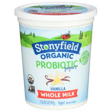 stonyfield organic vanilla whole milk