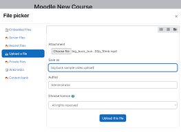 moodle video upload embed plugin