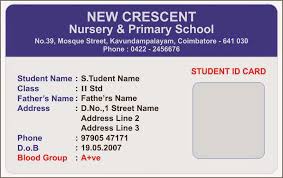 School Student Id Card Format Magdalene Project Org
