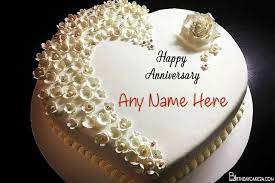 Anniversary Cake With Name gambar png