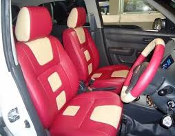 Cream Leather Old Maruti Swift Seat Cover