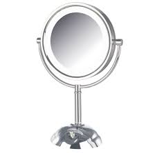 lighted tabletop makeup mirror