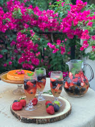 sangria blanca with peach schnapps and