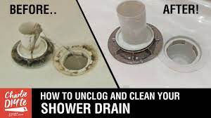 unclog and clean your shower drain