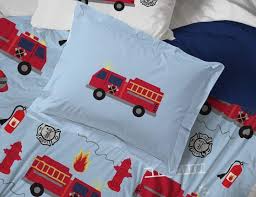 Fire Truck Go 4piece Twin Bed Set