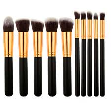 technique pro makeup brush set black gold