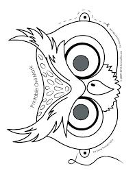 Free Printable Owl Template Mask Template For Child Free