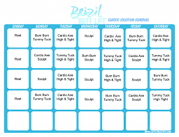 Brazil Butt Lift Workout Schedule Print A Workout Calendar
