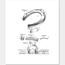 Horseshoe Vintage Patent Hand Drawing