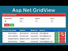 c asp net gridview insert update and