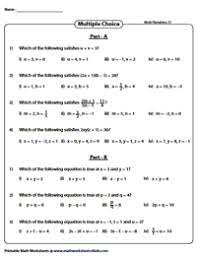 You are browsing grade 7 questions. Evaluating Algebraic Expression Worksheets