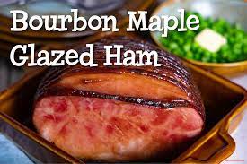 Bourbon maple glazed ham - whattomunch.com