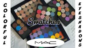 swatch fest mac colorful eyeshadows