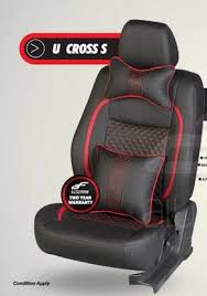 Red Black U Cross S Seat Cover