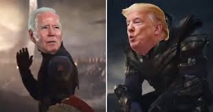 Maybe, but don't let that sway you come november. Us Election Joe Biden Takes Down Donald Trump In Avengers Parody Metro News