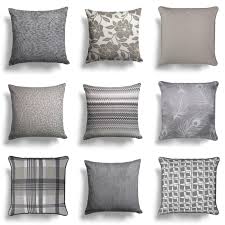 grey cushion covers charcoal silver