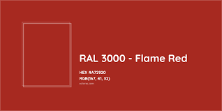 about ral 3000 flame red color