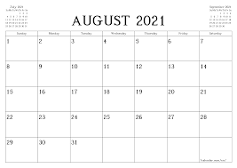 Accounting/pay period calendar fy 2019: August 2021 Printable Calendars And Planners Pdf Templates For Goodnotes Notability Remarkable 7calendar