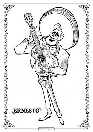 You can print or color them online at getdrawings.com for absolutely free. Printable Disney Coco Ernesto Coloring Pages