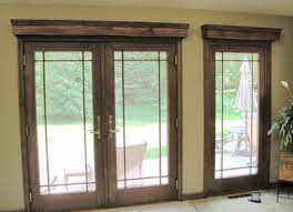 Wood Cornices Over French Doors