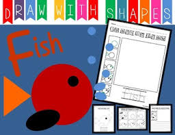 Learn To Draw With Shapes Letter F Fish