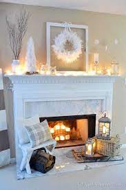 Winter Fireplace Mantel Decorating Ideas