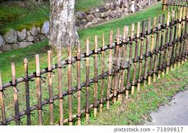 Bamboo Fence Openwork Fence Stock