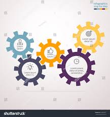 Infographics Step By Step Form Gears Stock Vector Royalty