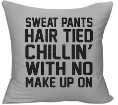 gray 18 throw pillow case sweat pants