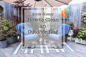 easily clean your outdoor rug flower