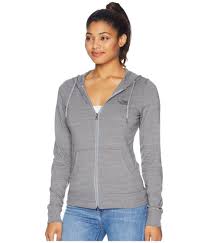 The North Face Synthetic Lightweight Tri Blend Full Zip Hoodie Urban Navy Heather Tnf White Women S Sweatshirt In Gray Lyst