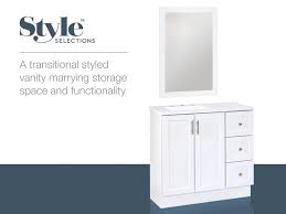 Compare products, read reviews & get the best deals! Style Selections 36 In White Single Sink Bathroom Vanity With White Cultured Marble Top Mirror Included In The Bathroom Vanities With Tops Department At Lowes Com