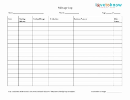 Free Truckers Log Book Template Unique Irs Mileage Log Template