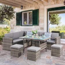 Outdoor Sectional Dining Set