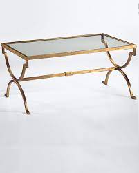 coffee table in antique gold leaf