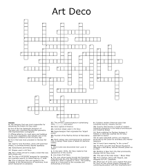art deco crossword wordmint
