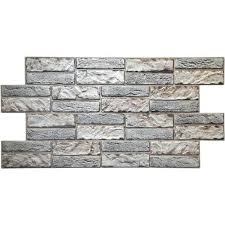 Dundee Deco 3d Falkirk Retro 20 1000 In X 38 In X 19 In Light Beige Grey Faux Old Brick Pvc Wall Panel