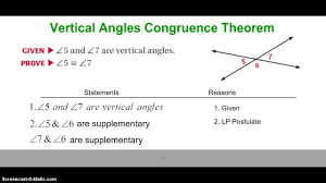 vertical angle congruence theorem you